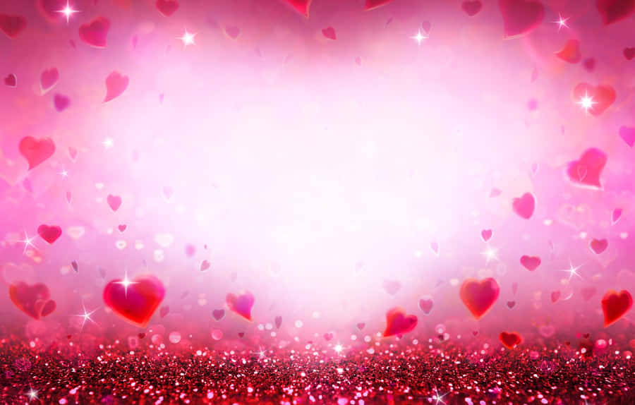 Valentins Dag baggrund med hjerter og gnistre