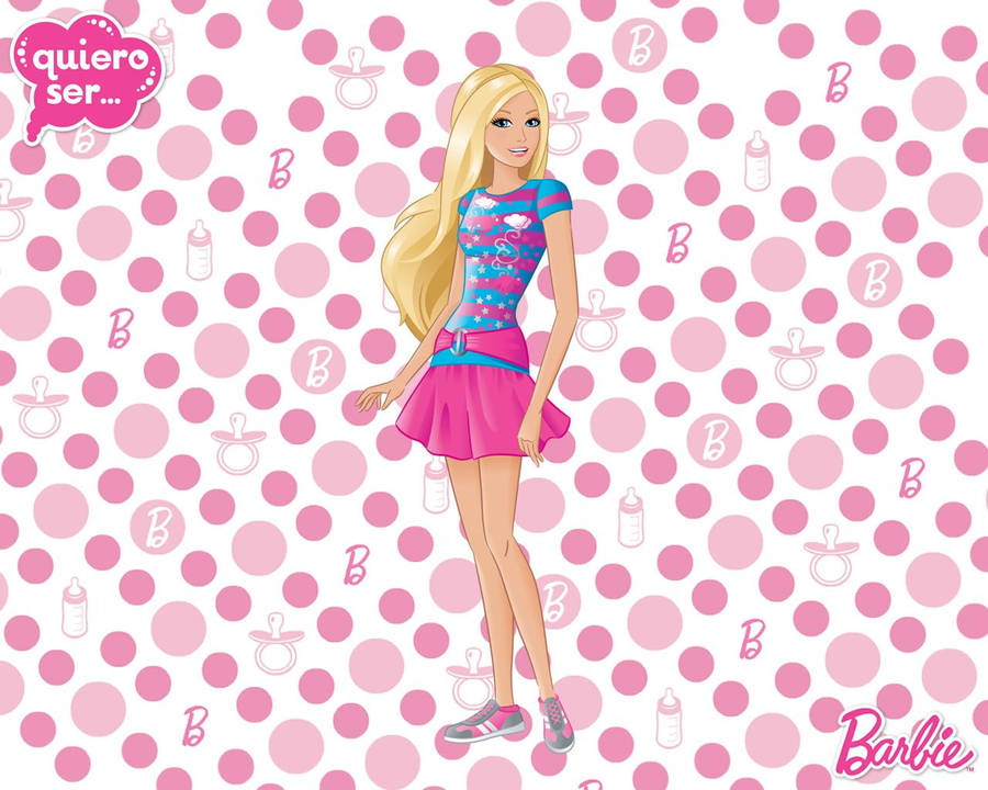 Download Animated Barbie In City Outfit Wallpaper | Wallpapers.com