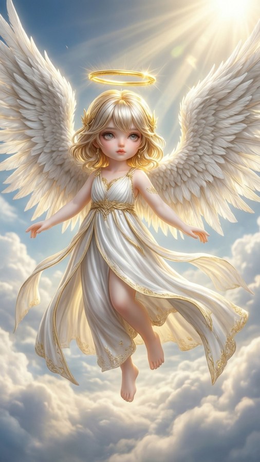 Um anjo divino do Gacha Life no céu.