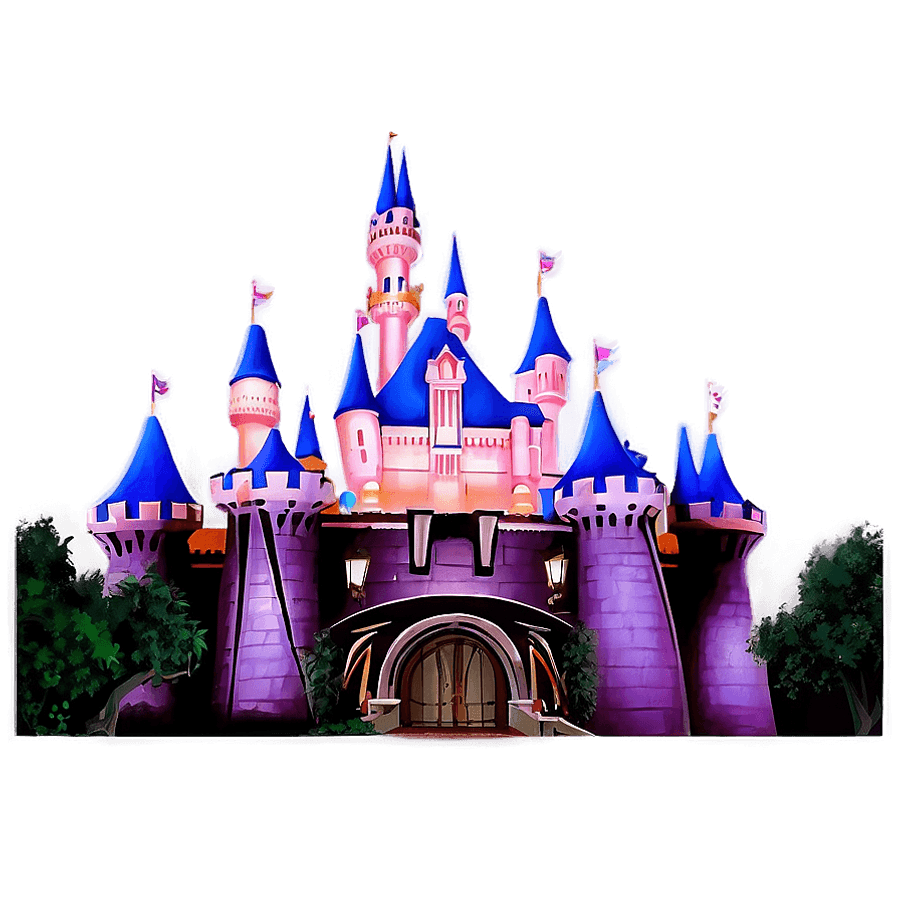 Disneyland Castle under the Stars PNG rnl76
