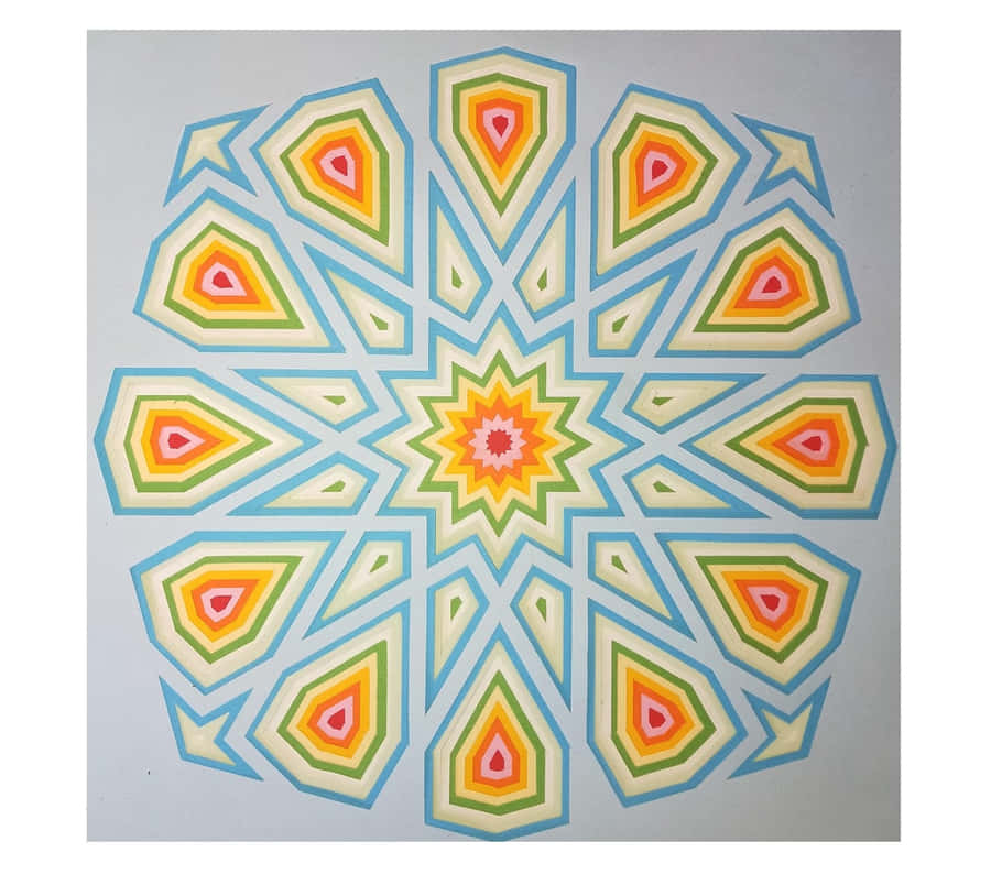 MandalaOrange geometrisches Muster Bild
