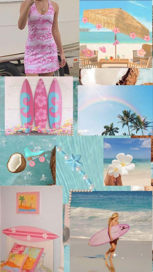 Kokosnuss Mädchen Ästhetik Collage