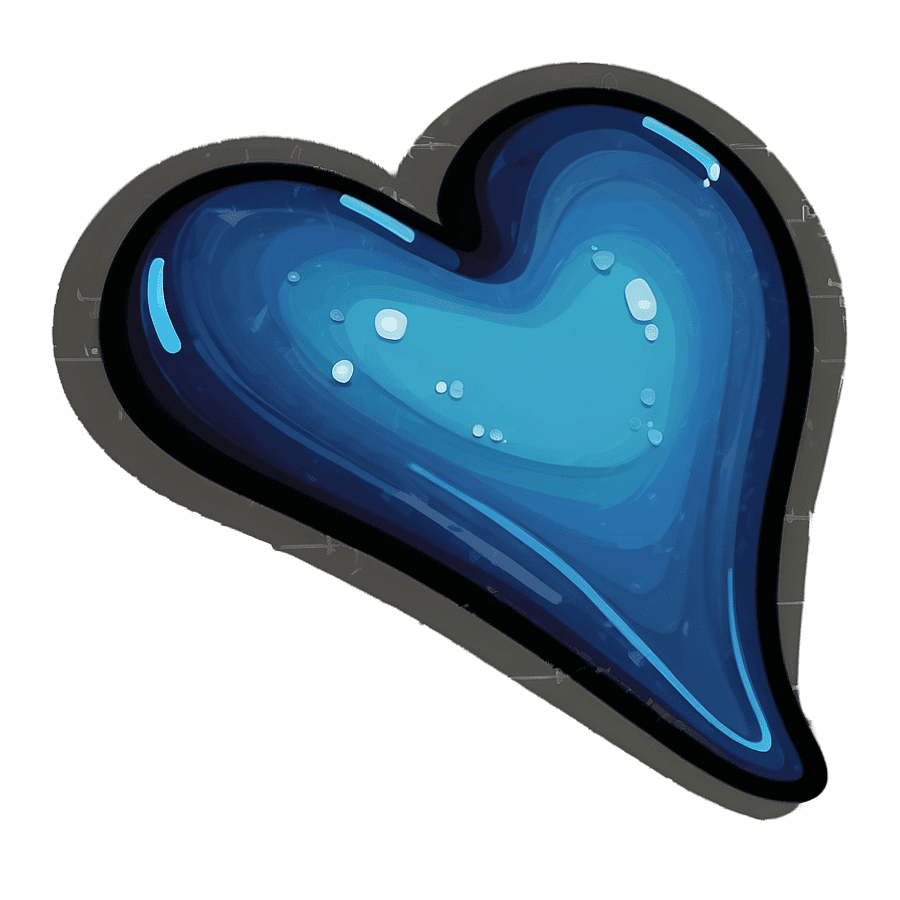 Blue Heart Emoji PNG bub