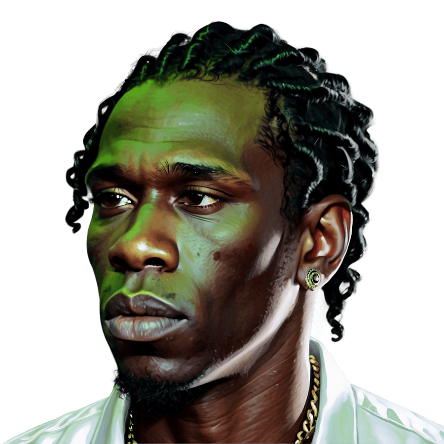 Young Thug Digital Painting PNG uei76