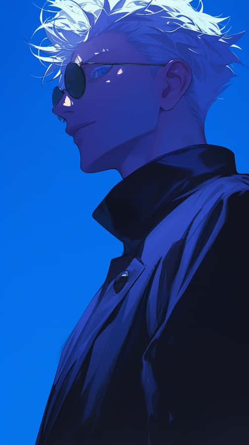 Gojo Satoru Wallpaper per Telefono Aura Blu