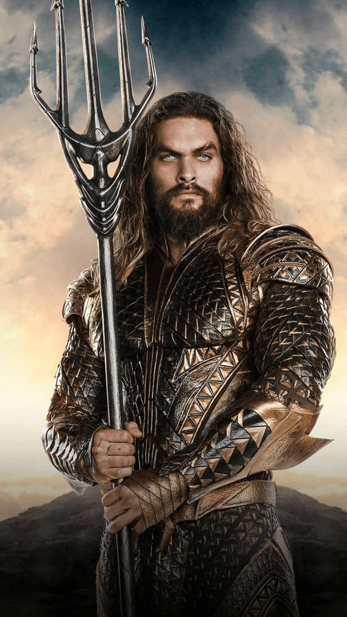 Download Aquaman With A Trident Wallpaper Wallpapers Com