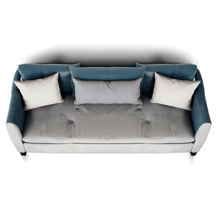 Minimalist Sofa Top View PNG 06262024