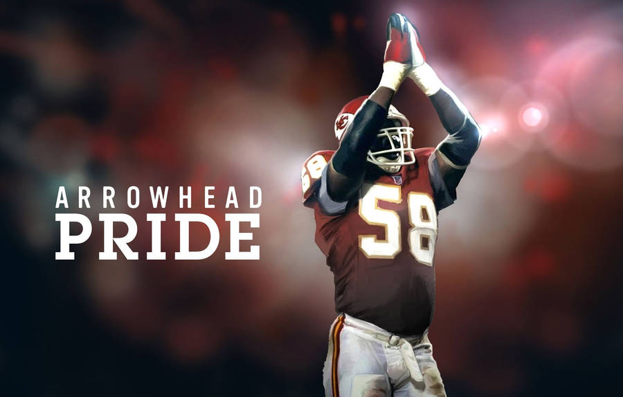 Download Arrowhead Pride No.58 Kc Chiefs Wallpaper | Wallpapers.com