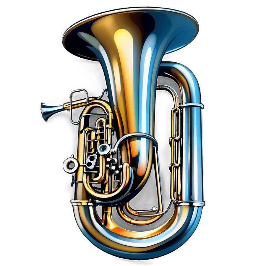Tuba with Glitter PNG 05262024