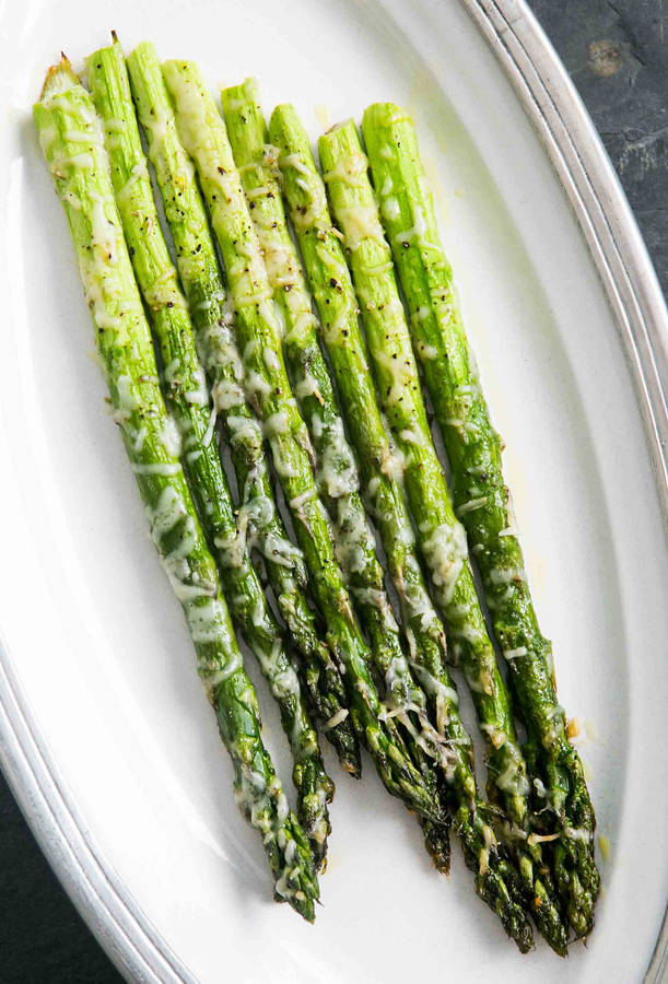 Download Asparagus Baked With Garlic Parmesan Cheese Wallpaper ...