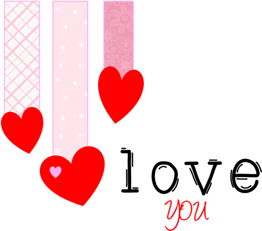 Valentines Love Hearts Banner