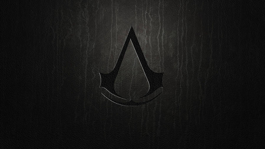 Download Assassin's Creed Black Gaming Logo Wallpaper | Wallpapers.com