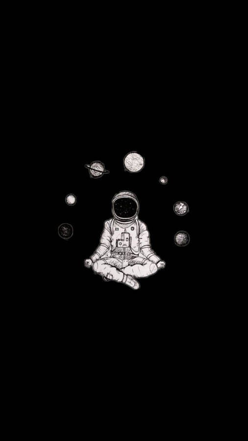 Download Astronaut Aesthetic Meditating Wallpaper | Wallpapers.com