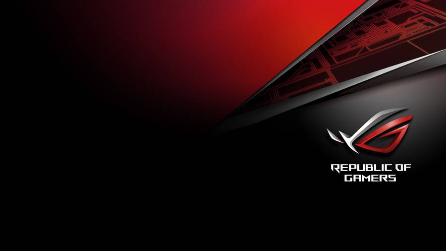 Download Asus Rog 4k Gaming Red And Black Logo Wallpaper | Wallpapers.com