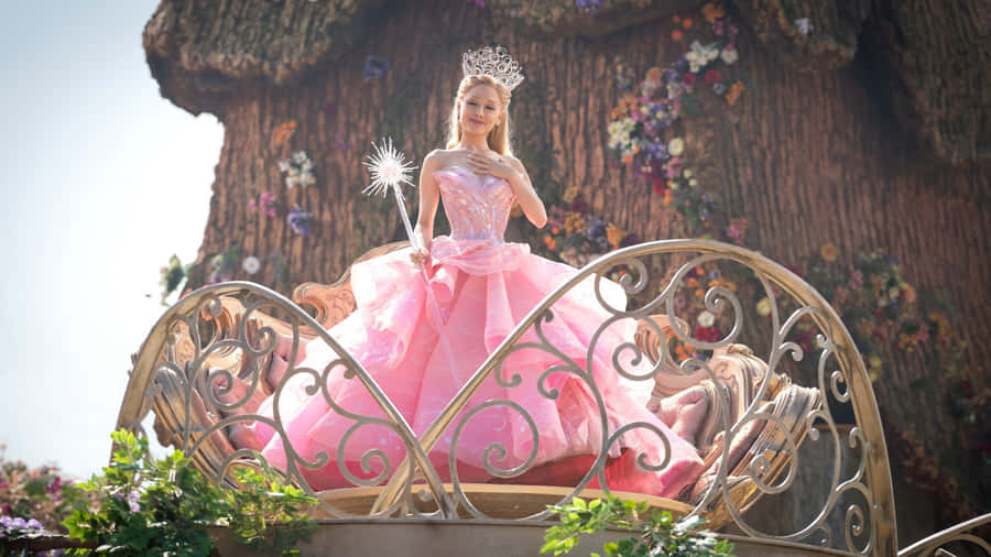 Glinda em Vestido Rosa