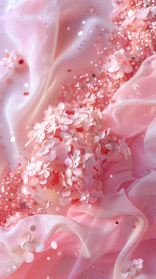 Pink Floral Fantasy Funkeln