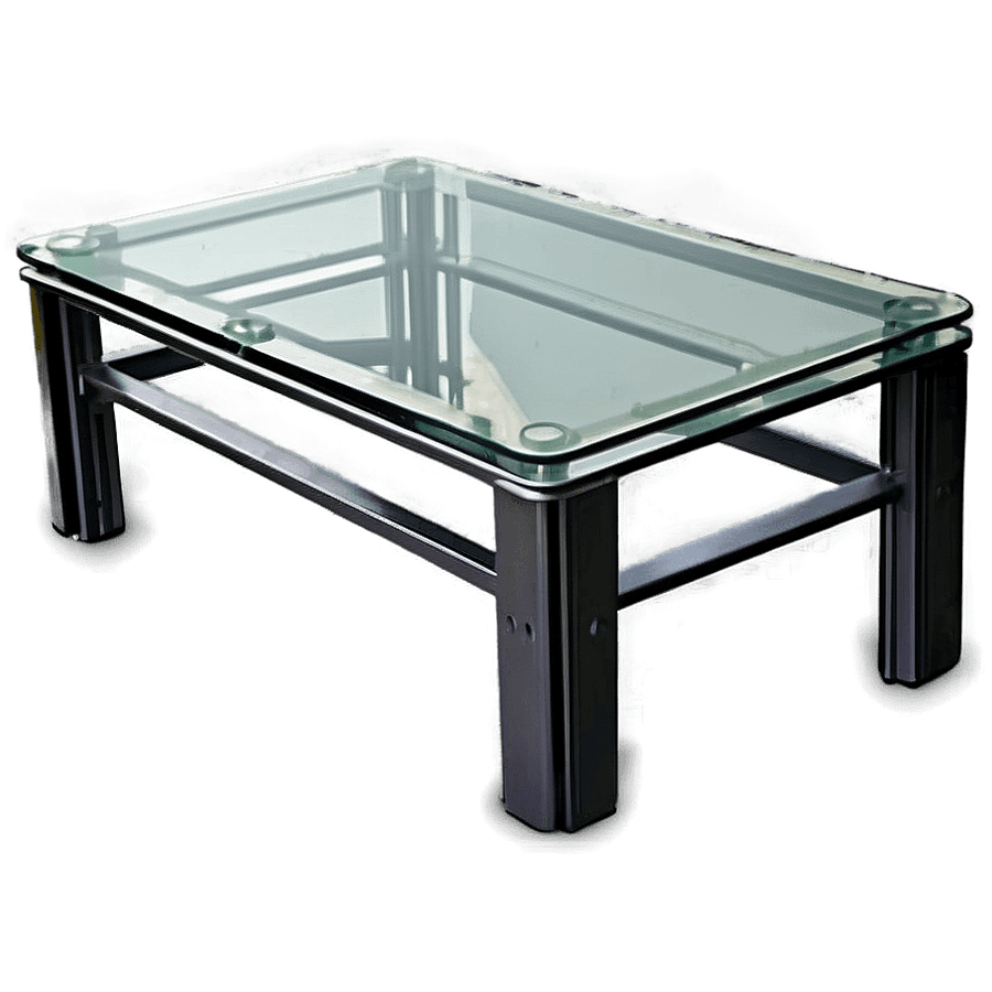 Industrial Style Glass Table PNG gys