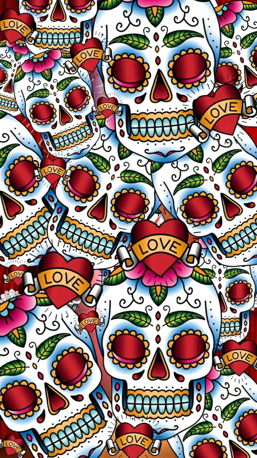 Cute Latin Flair Skeleton For Iphone Screens