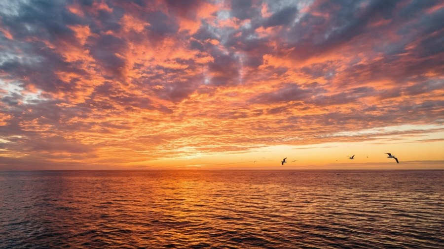 Auringonlasku Valtameri Taivas Taustakuvat