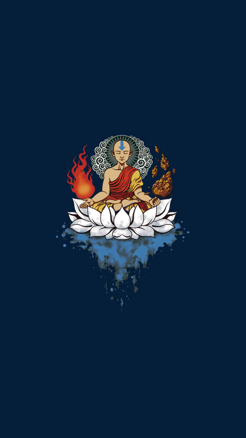 Download Avatar The Last Airbender Aesthetic Meditating Aang Wallpaper