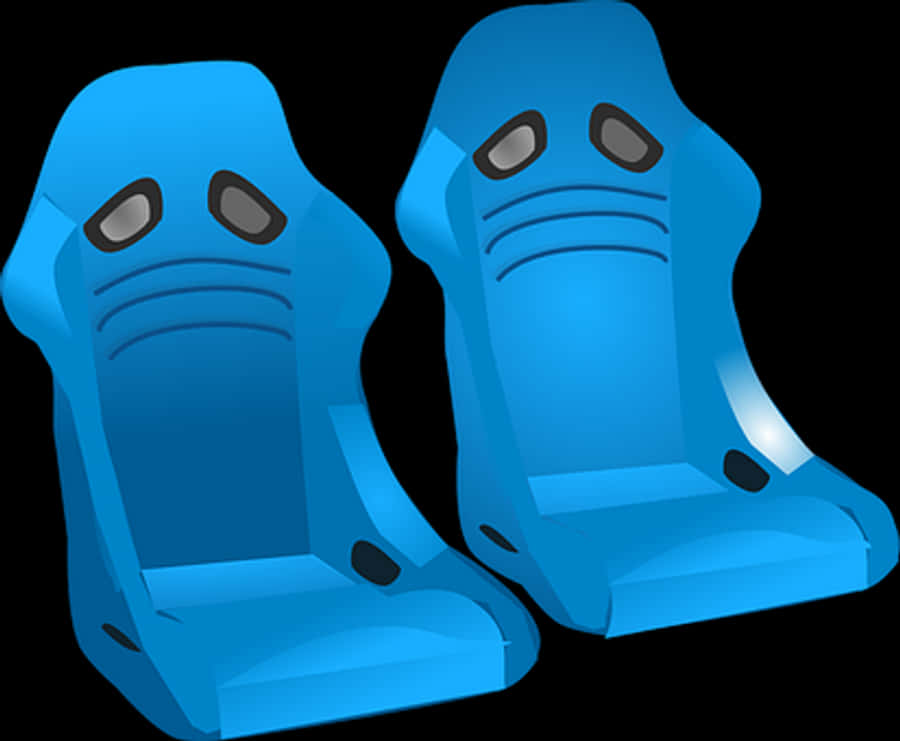 Blue Racing Seats Illustration