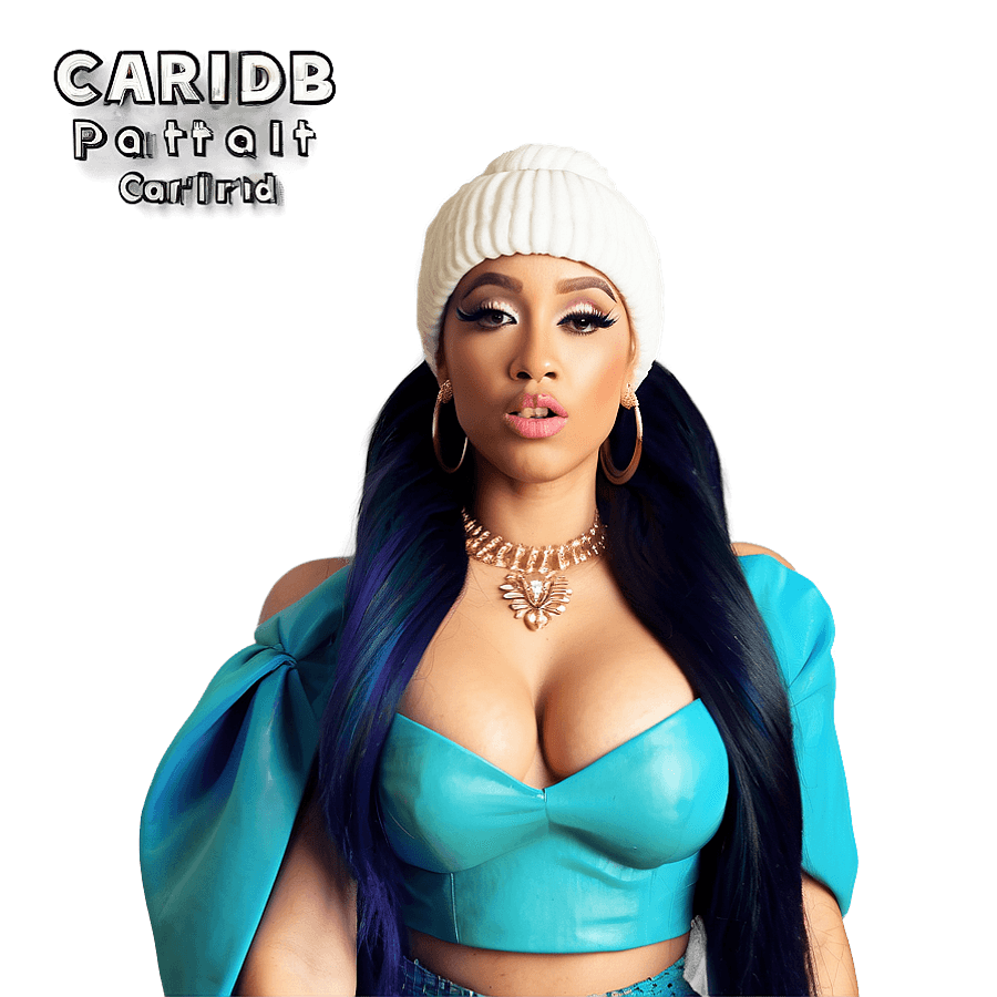 Cardi B Portrait PNG rtv45
