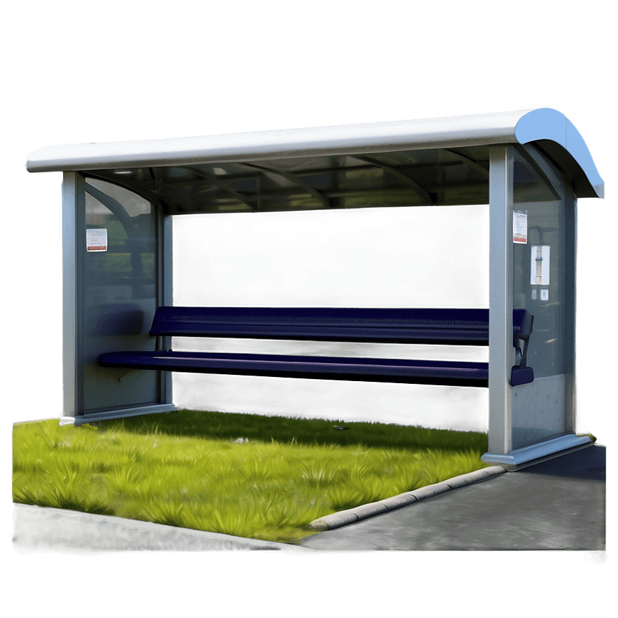 Quiet Suburban Bus Stop PNG 40