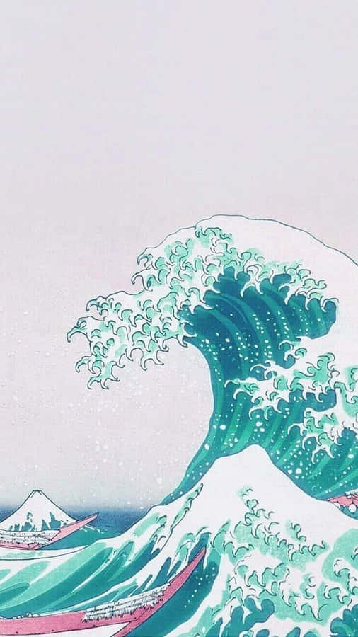 Grande Onda di Kanagawa Estetica Retro