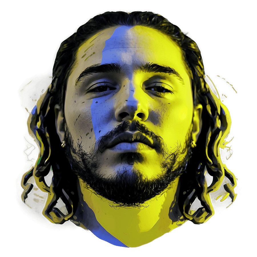 Post Malone Abstract Art PNG xla