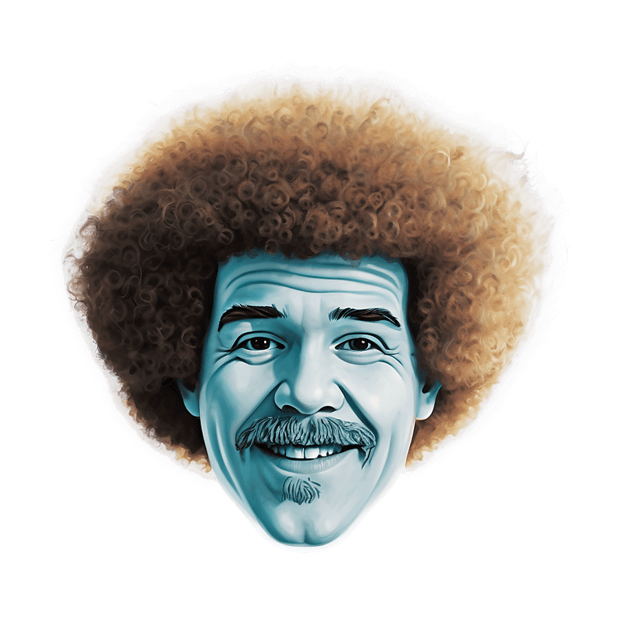Painter Bob Ross Hairdo PNG 06282024