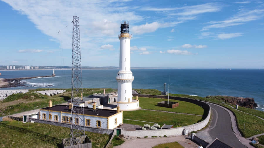 Aberdeen Kyst Fyrtårn Luftfoto