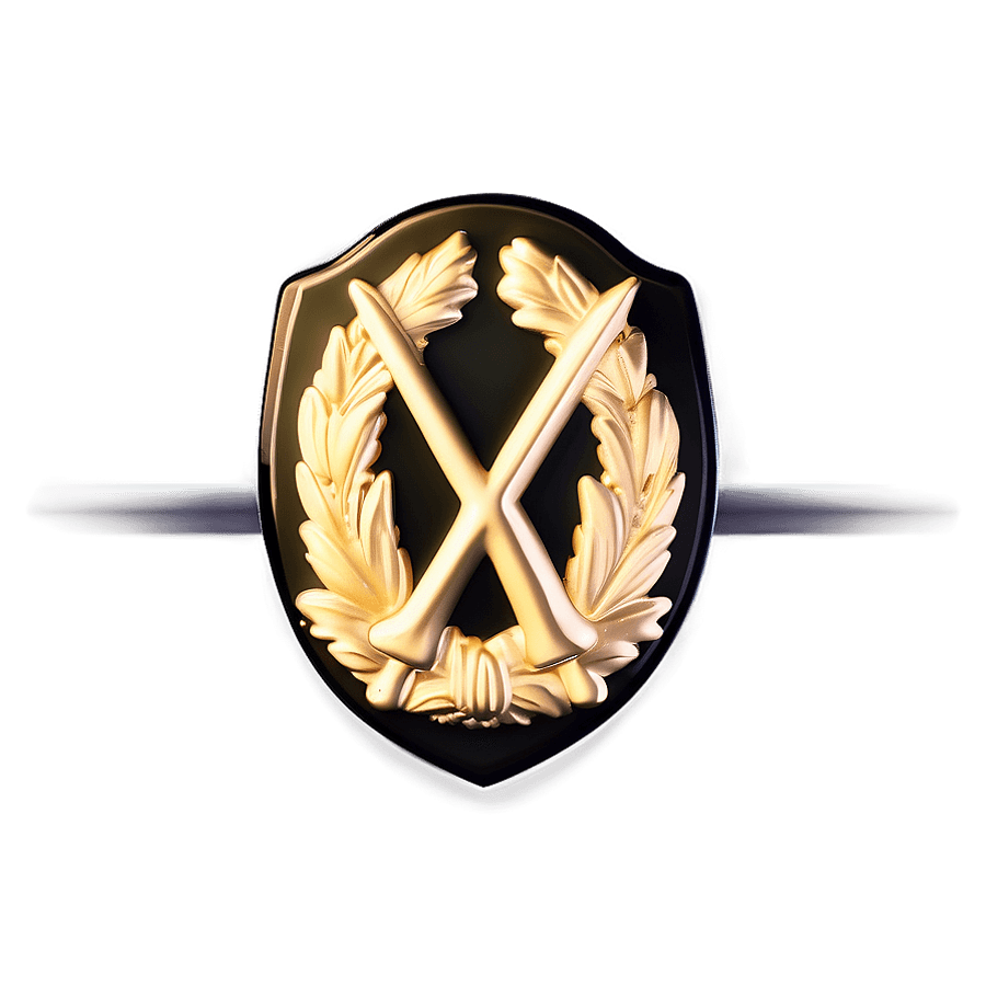 Military Badge Letter X PNG 06242024