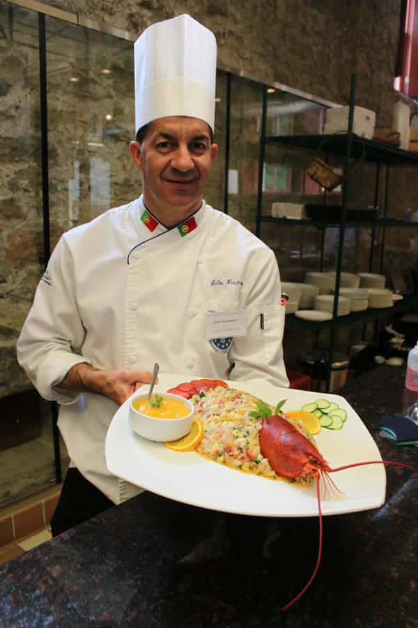 Bildeines riesigen Hummergerichts des Chefs