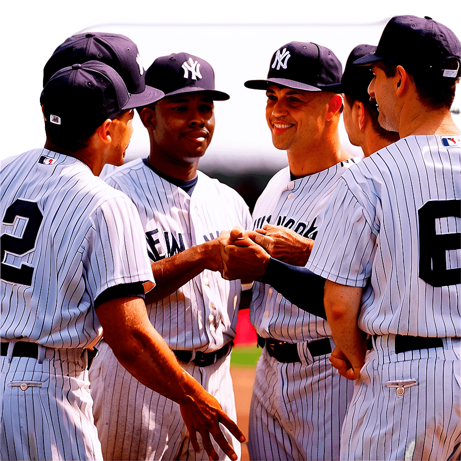 New York Yankees Team Huddle PNG ypg