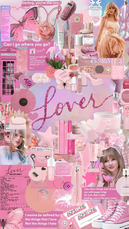 Collage Estetico Rosa di Taylor Swift