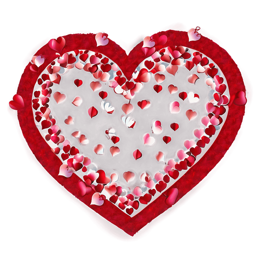 Love Heart Confetti Effect PNG 66