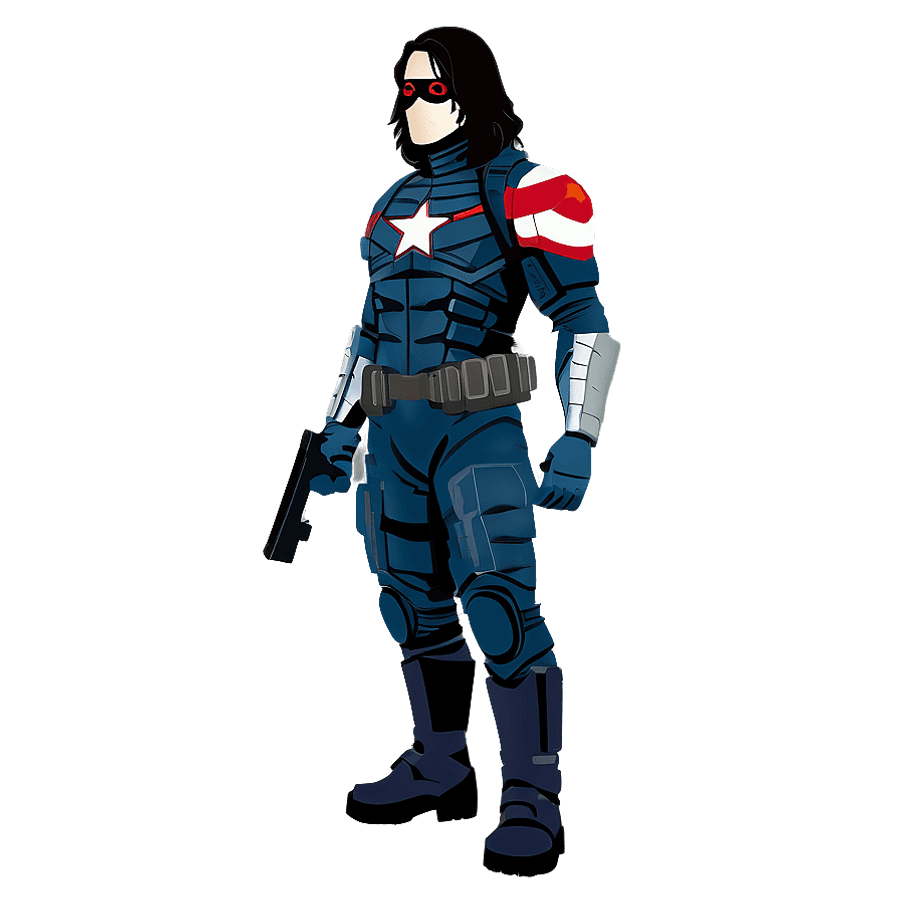 Minimalist Winter Soldier PNG egh