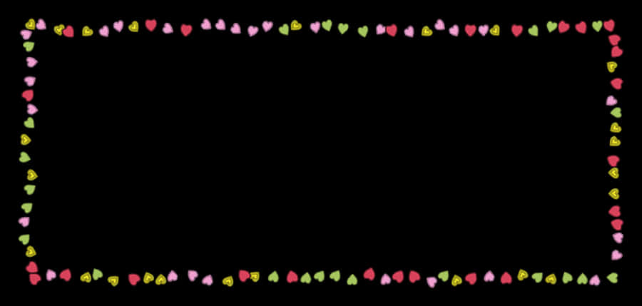 Colorful Hearts Border Frame