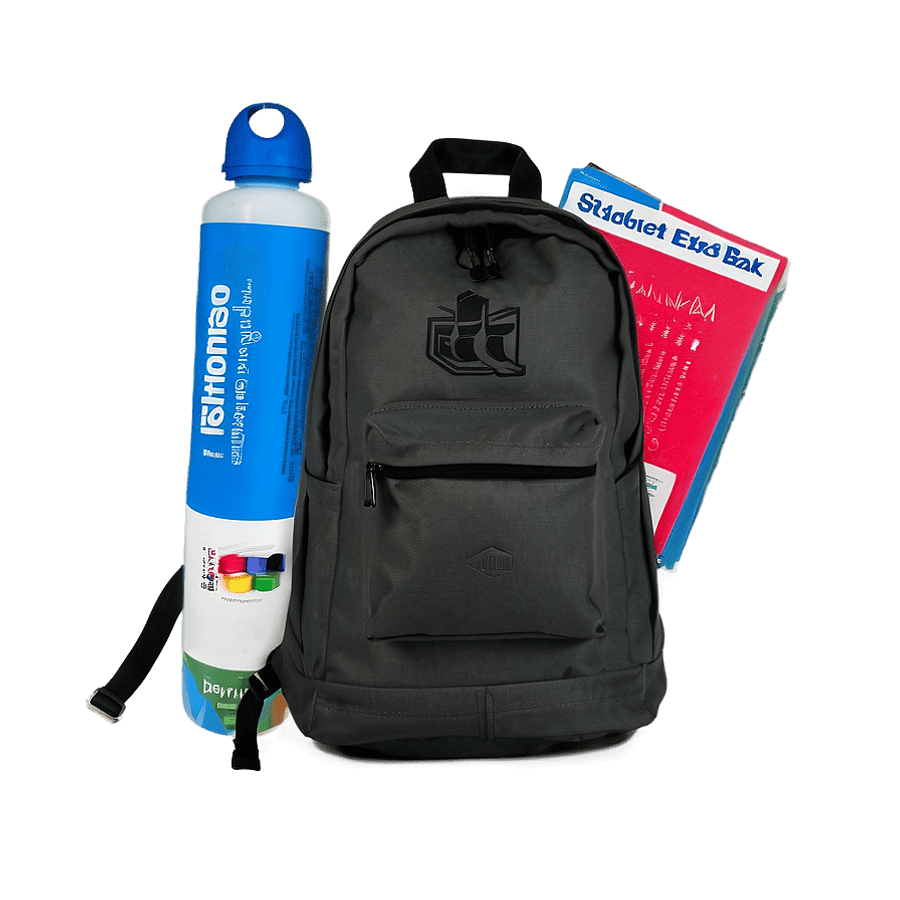 Student Backpack Essentials PNG gux79