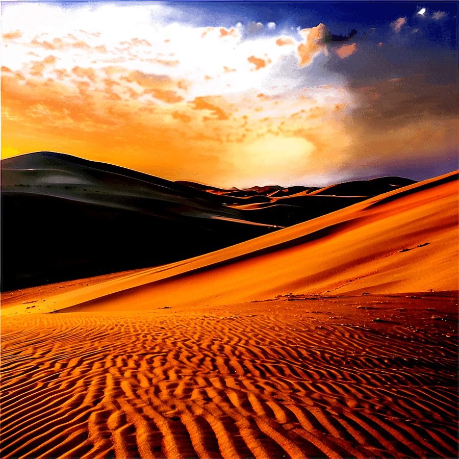 Sand Dunes and Sun Rays PNG hsw
