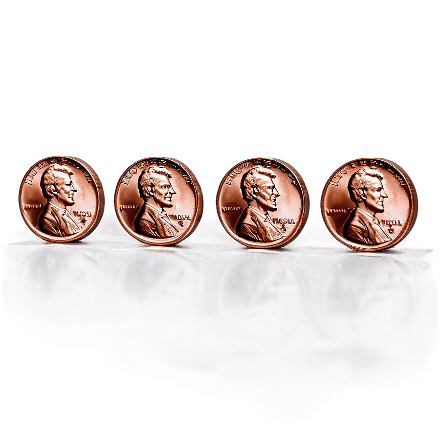 Pennies in a Row PNG 06212024
