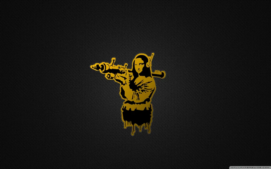 Mona Lisa Bansky wallpaper.