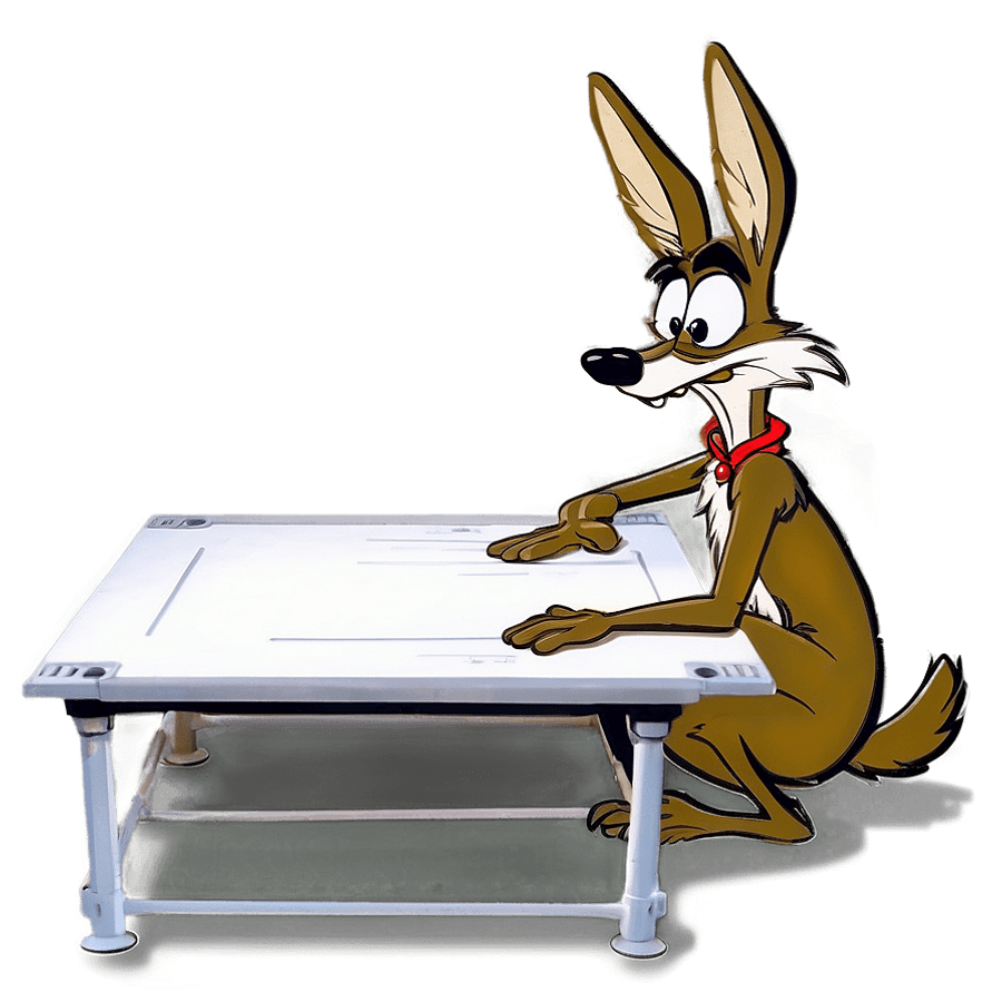 Wile E Coyote in Thoughtful Planning PNG 06202024