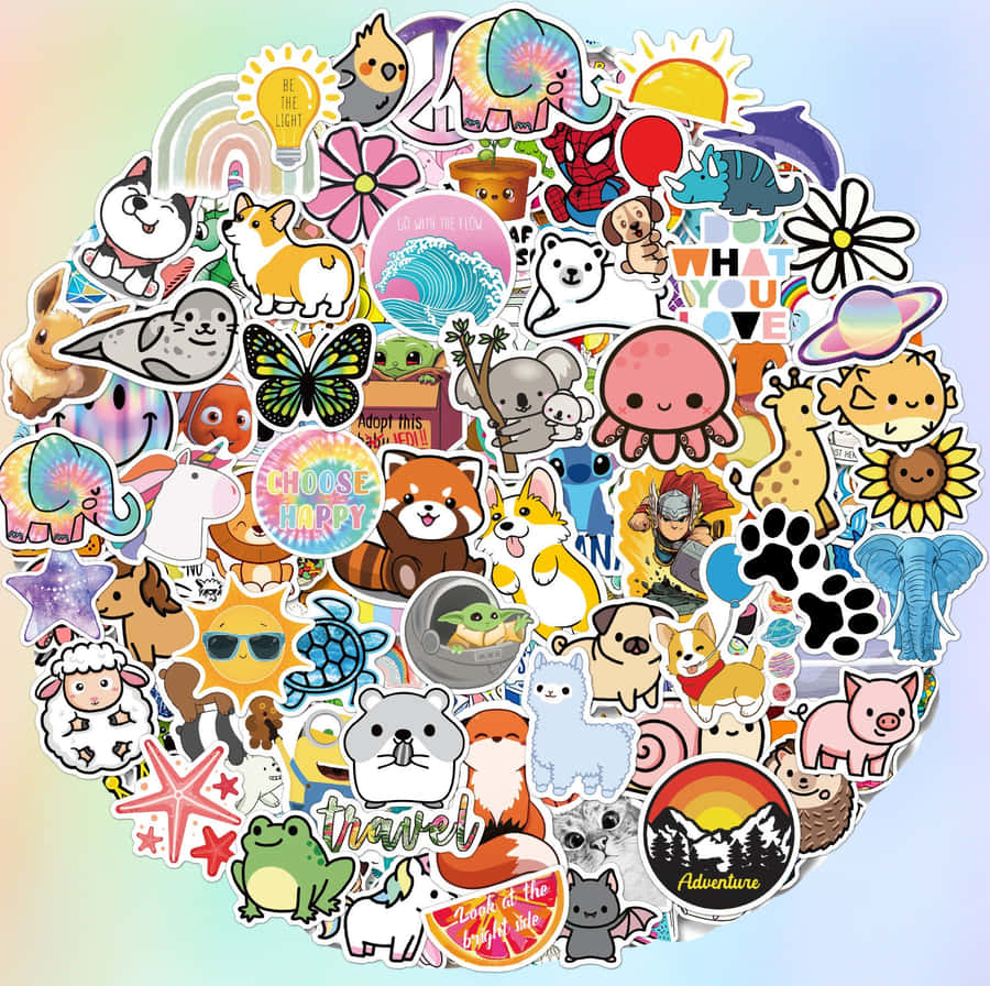 PokemonSticker 1500 x 1494 Hintergrundbild