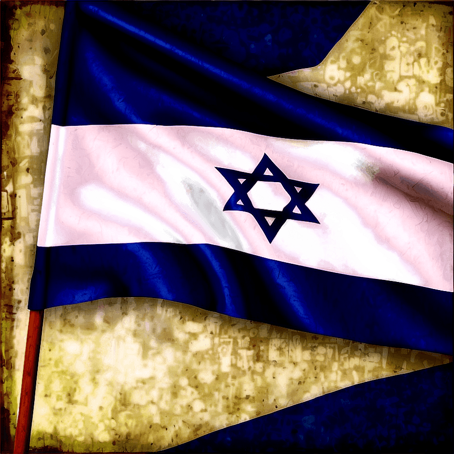 Grunge Israel Flag PNG gsm