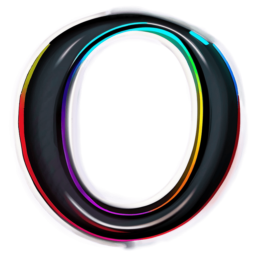 Bold Letter O Illustration PNG 20