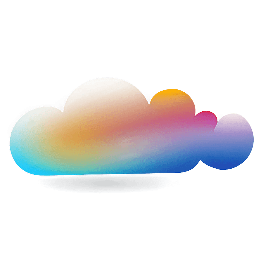 Gradient Cloud Icon PNG ojo