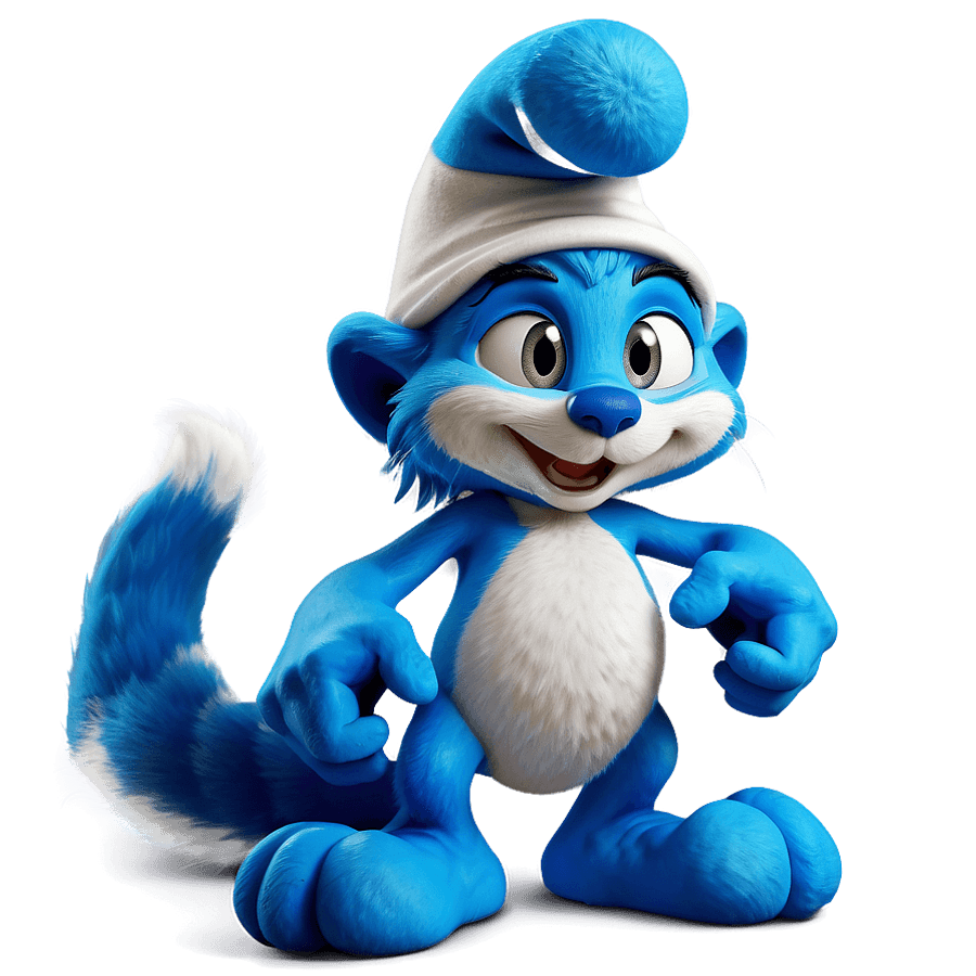 Smurf Cat Cartoon Character PNG dgt84