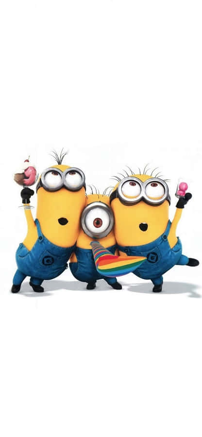 Sjov Minion Trio karakter tapet.