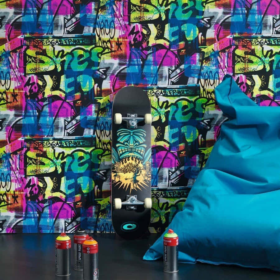 Arte de Skate e Grafite Urbana